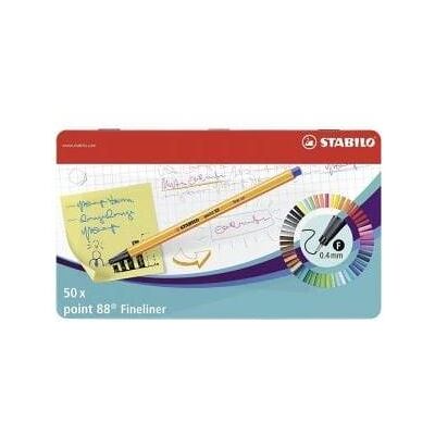 STABILO POINT 88 - ETUI METAL DE 50 FEUTRES A POINTE FINE STABILO POINT 88 - ETUI METAL DE 50 FEUTRES A POINTE FINE