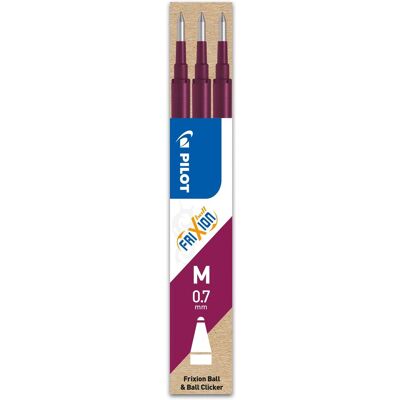 PILOT FRIXION BALL SET 3 RECHARGES 0.7 BORDEAUX PILOT FRIXION BALL SET 3 RECHARGES 0.7 BORDEAUX
