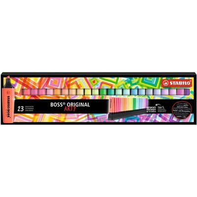 Stbl Bureauset met 23 markeerstiften Stabilo Boss Original Arty Stbl Bureauset met 23 markeerstiften Stabilo Boss Original Arty