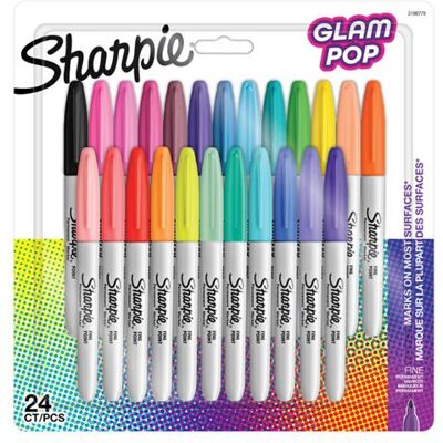 Blister met 24 Sharpie® Glam Pop markers Blister met 24 Sharpie® Glam Pop markers