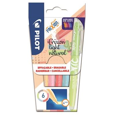Set van 6 Pilot Pen Frixion Light Natural highlighters Set van 6 Pilot Pen Frixion Light Natural highlighters
