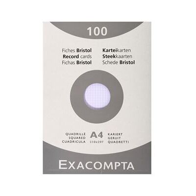 Exacompta A4 Wit Geruite indexkaarten Exacompta A4 Wit Geruite indexkaarten