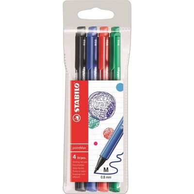 Stabilo 4 kleuren point max ass classic Stabilo 4 kleuren point max ass classic