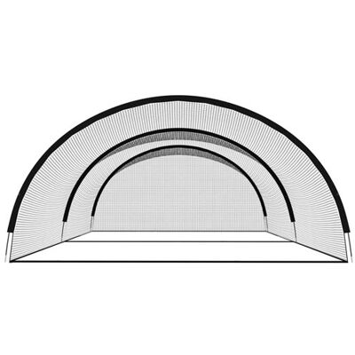 vidaXL Slagkooi honkbal 600x400x250 cm polyester zwart vidaXL Slagkooi honkbal 600x400x250 cm polyester zwart