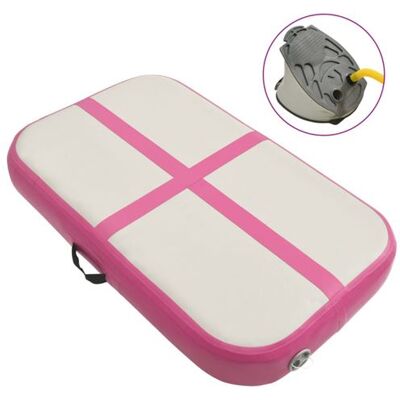 vidaXL Gymnastiekmat met pomp opblaasbaar 60x100x10 cm PVC roze vidaXL Gymnastiekmat met pomp opblaasbaar 60x100x10 cm PVC roze