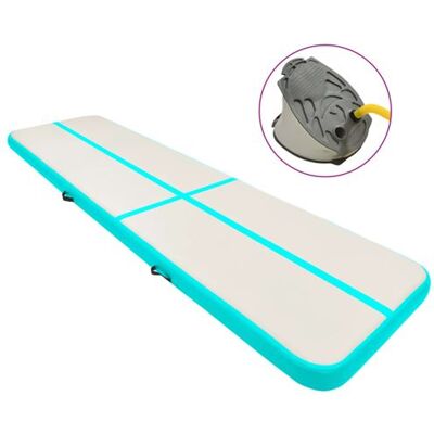 vidaXL Tapis Gonflable de Gymnastique avec Pompe Tapis d'Exercice Tapis de Yoga Kickboxing Taekwondo Tumbling Maison 800x100x15 cm PVC Vert vidaXL Tapis Gonflable de Gymnastique avec Pompe Tapis d'Exercice Tapis de Yoga Kickboxing Taekwondo Tumbling Maison 800x100x15 cm PVC Vert