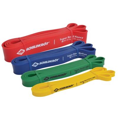 Set van 4 elastische weerstandsbanden Schildkrot Fitness Super Band Set van 4 elastische weerstandsbanden Schildkrot Fitness Super Band