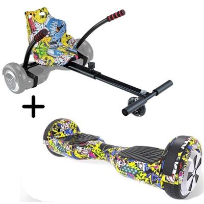 Urbanglide Hoverboard 65 Lite 550 W-set Met 6.5″-wielen En Kart Pilot Urbanglide Hoverboard 65 Lite 550 W-set Met 6.5″-wielen En Kart Pilot