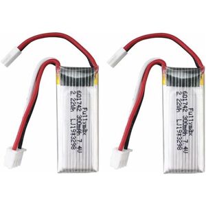Set van 2 Lithium Batterijen 7.4V 300mAh voor WLToys F959, XK A600 Uitgebreide Compatibiliteit met RC Vliegtuig Verlengde Prestaties, Zilver Set van 2 Lithium Batterijen 7.4V 300mAh voor WLToys F959, XK A600 Uitgebreide Compatibiliteit met RC Vliegtuig Verlengde Prestaties, Zilver