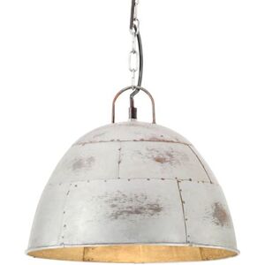vidaXL Lampe Suspendue Industrielle Vintage Plafonnier Luminaire Eclairage Suspension Salon Chambre Salle à Manger 25 W Argenté Rond 31cm E27 vidaXL Lampe Suspendue Industrielle Vintage Plafonnier Luminaire Eclairage Suspension Salon Chambre Salle à Manger 25 W Argenté Rond 31cm E27