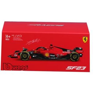 Auto Bburago 1/43 Ferrari SF 2023 Formule 1 met helm Leclerc Auto Bburago 1/43 Ferrari SF 2023 Formule 1 met helm Leclerc