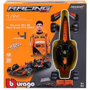 Bouwpakket Bburago Racing F1 SF 2024 McLaren MCL38 #Norris met helm en standaard Bouwpakket Bburago Racing F1 SF 2024 McLaren MCL38 #Norris met helm en standaard