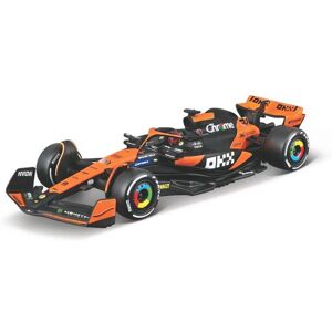 Auto Bburago F1 McLaren MCL38 Miami Piastri met helm Auto Bburago F1 McLaren MCL38 Miami Piastri met helm
