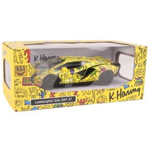Metalen en plastic auto Turbo Challenge BTE / 1:32 Lamborghini Sian Keith Haring Willekeurig model Metalen en plastic auto Turbo Challenge BTE / 1:32 Lamborghini Sian Keith Haring Willekeurig model