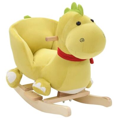 vidaXL Dragon à Bascule avec Dossier Peluche Animal Vert Citron Jouet Enfant vidaXL Dragon à Bascule avec Dossier Peluche Animal Vert Citron Jouet Enfant