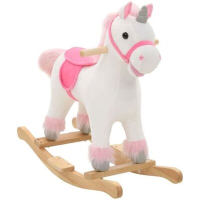vidaXL Licorne à Bascule Peluche Blanc Rose Animal pour Bébé Jouet d'Enfant vidaXL Licorne à Bascule Peluche Blanc Rose Animal pour Bébé Jouet d'Enfant