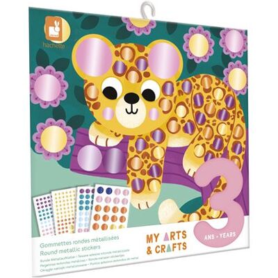 Creatief spel Janod Ronde metallic stickers Dieren Creatief spel Janod Ronde metallic stickers Dieren