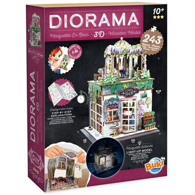 Buki Houten Model Diorama Bloemist - Bouwspeelgoed Buki Houten Model Diorama Bloemist - Bouwspeelgoed