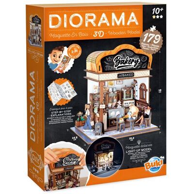 Houten Model Buki Diorama Bakkerij - Bouwspeelgoed Houten Model Buki Diorama Bakkerij - Bouwspeelgoed