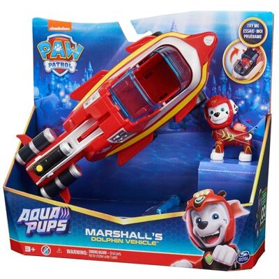 Voertuig met Marcus Paw Patrol Aqua Pups figuur Voertuig met Marcus Paw Patrol Aqua Pups figuur