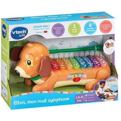 Vtech Baby Vtech Muzikaal speelgoed Baby Elton mon rouli xylofoon Vtech Baby Vtech Muzikaal speelgoed Baby Elton mon rouli xylofoon