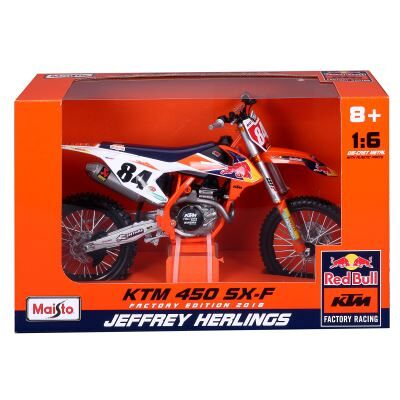Motorfiets Maisto Red Bull Ktm Sx 450 2018 84 J Heriling 1:6 - Circuits & Voertuigen Motorfiets Maisto Red Bull Ktm Sx 450 2018 84 J Heriling 1:6 - Circuits & Voertuigen