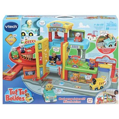 Circuit Vtech Maxi Garage Interactif Mécano Animo Tut Tut Bolides + Théo Fan D'Auto Franstalige Versie - Circuits & Voertuigen Circuit Vtech Maxi Garage Interactif Mécano Animo Tut Tut Bolides + Théo Fan D'Auto Franstalige Versie - Circuits & Voertuigen