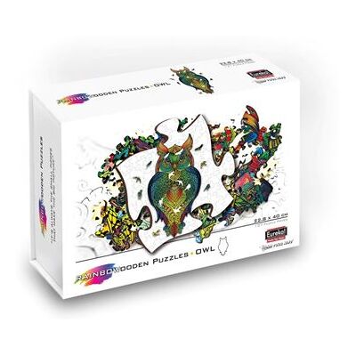Gigamic Euraka Puzzel Rainbow Wooden Uil 137 Stukjes - Puzzel Gigamic Euraka Puzzel Rainbow Wooden Uil 137 Stukjes - Puzzel