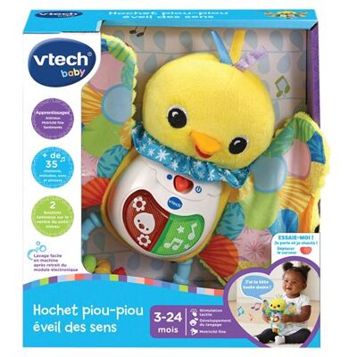 Vtech Baby Piou-Piou Sensory Awakening rammelaar Vtech Baby Piou-Piou Sensory Awakening rammelaar