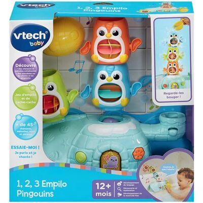 Vtech Baby Badspeelgoed 1, 2, 3 Empilo Pingouins Franstalige Versie Vtech Baby Badspeelgoed 1, 2, 3 Empilo Pingouins Franstalige Versie