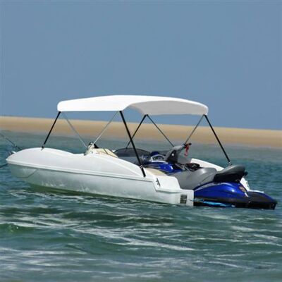 vidaXL Auvent Bimini à 2 Arceaux Auvent de Bateau Couverture de Bateau Abri de Bateau Résistant aux UV Extérieur Blanc 180x130x110 cm vidaXL Auvent Bimini à 2 Arceaux Auvent de Bateau Couverture de Bateau Abri de Bateau Résistant aux UV Extérieur Blanc 180x130x110 cm