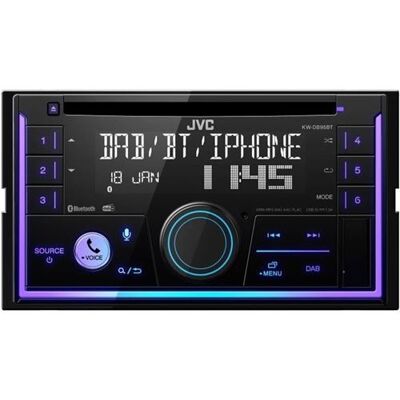 Autoradio - JVC - 2 DIN KW-DB95BT - CD - USB - iPod - Bluetooth - DAB+ Autoradio - JVC - 2 DIN KW-DB95BT - CD - USB - iPod - Bluetooth - DAB+