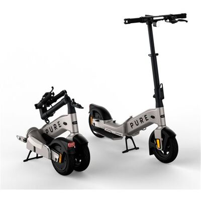 Pure Electric Elektrische step Pure Advance Flex 500 W Platina Zilver Metallic Pure Electric Elektrische step Pure Advance Flex 500 W Platina Zilver Metallic