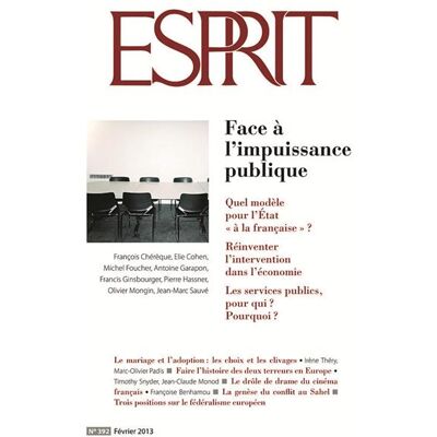 Esprit - Face à l'impuissance publique Esprit - Face à l'impuissance publique