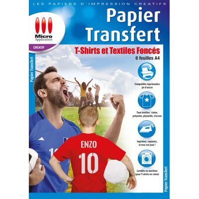 Micro Application Papier Transfert POUR TEXTILES DE COULEUR - papier transferts sur T-shirt - 6 feuille(s) Micro Application Papier Transfert POUR TEXTILES DE COULEUR - papier transferts sur T-shirt - 6 feuille(s)