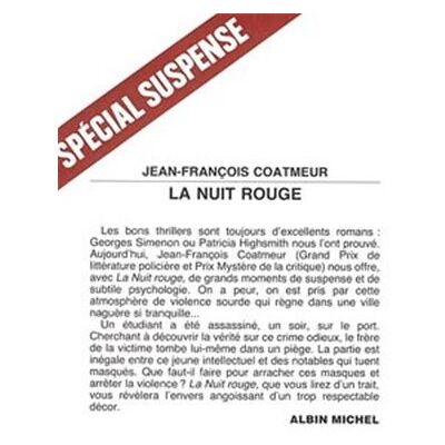 Albin Michel LA NUIT ROUGE Albin Michel LA NUIT ROUGE