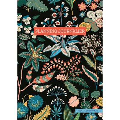 Planning Journalier - Floral Black - Airfryer Planning Journalier - Floral Black - Airfryer