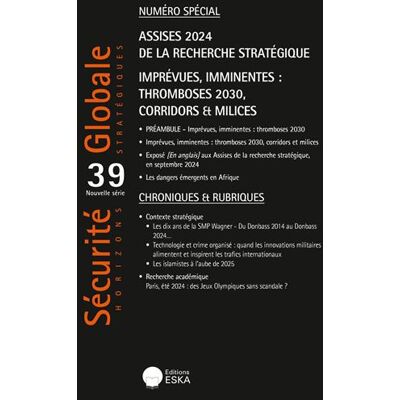 ESKA SECURITE GLOBALE,39:ASSISES 2024 DE LA RECHERCHE SCIENTIFIQU ESKA SECURITE GLOBALE,39:ASSISES 2024 DE LA RECHERCHE SCIENTIFIQU