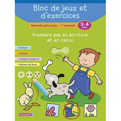 Chantecler Bloc de jeux et d'exercices - premiers pas en ecriture (3-4) Chantecler Bloc de jeux et d'exercices - premiers pas en ecriture (3-4)