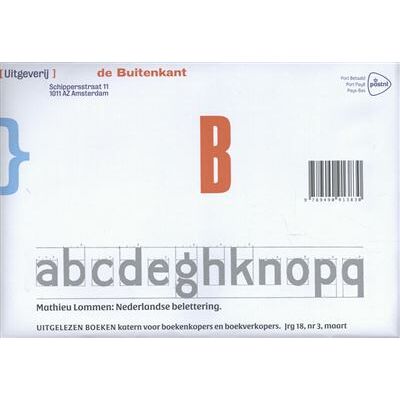Uitgeverij De Buitenkant Nederlandse belettering Uitgeverij De Buitenkant Nederlandse belettering