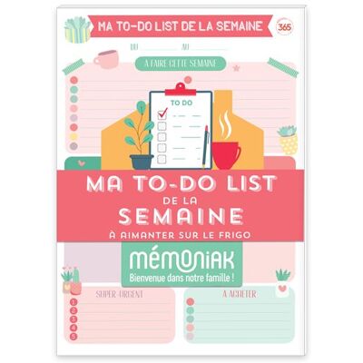 Editions 365 BLOC DE 52 LISTES AIMANTES MA TO-DO LIST DE LA SEMAINE Editions 365 BLOC DE 52 LISTES AIMANTES MA TO-DO LIST DE LA SEMAINE