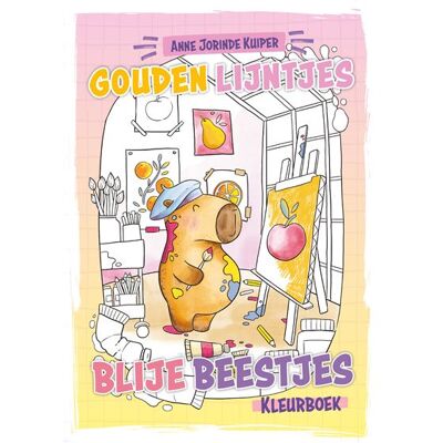 BBNC Uitgevers Gouden Lijntjes Blije Beestjes kleurboek BBNC Uitgevers Gouden Lijntjes Blije Beestjes kleurboek