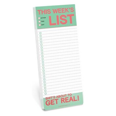 Knock Knock This Weeks List Make-a-List Pad Knock Knock This Weeks List Make-a-List Pad