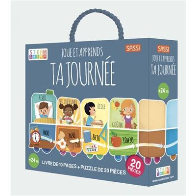 Sassi JOUE ET APPRENDS TA JOURNEE (LIVRE + PUZZLE 20 PIECES) Sassi JOUE ET APPRENDS TA JOURNEE (LIVRE + PUZZLE 20 PIECES)