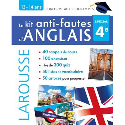 Larousse KIT ANTI-FAUTES D'ANGLAIS 4E Larousse KIT ANTI-FAUTES D'ANGLAIS 4E