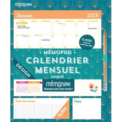 Editions 365 CALENDRIER MENSUEL AIMANTE DESIGN 12 MOIS Editions 365 CALENDRIER MENSUEL AIMANTE DESIGN 12 MOIS