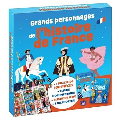 Editions 365 GRANDS PERSONNAGES DE L'HISTOIRE DE FRANCE (PUZZLE 100 PIECE Editions 365 GRANDS PERSONNAGES DE L'HISTOIRE DE FRANCE (PUZZLE 100 PIECE