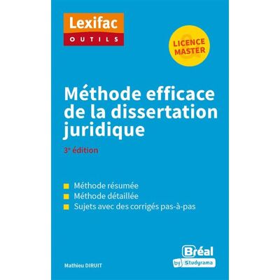 Bréal Methode efficace de la dissertation juridique Bréal Methode efficace de la dissertation juridique