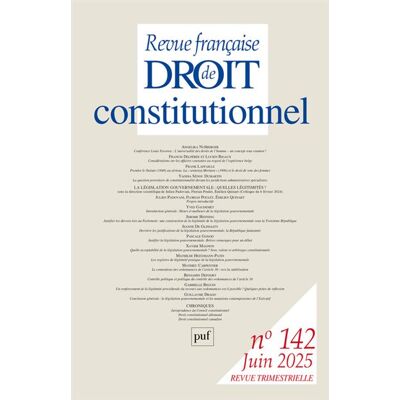 Puf FR.DE DROIT CONSTITUTIONNEL,142 Puf FR.DE DROIT CONSTITUTIONNEL,142