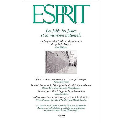 Esprit Les juifs, les justes et la mémoire nationale Esprit Les juifs, les justes et la mémoire nationale